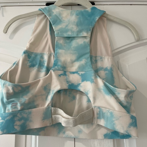 Fabletics Power Hold Crop Leggings AND Mila Bra Cloud Print Set - Picture 6 of 6